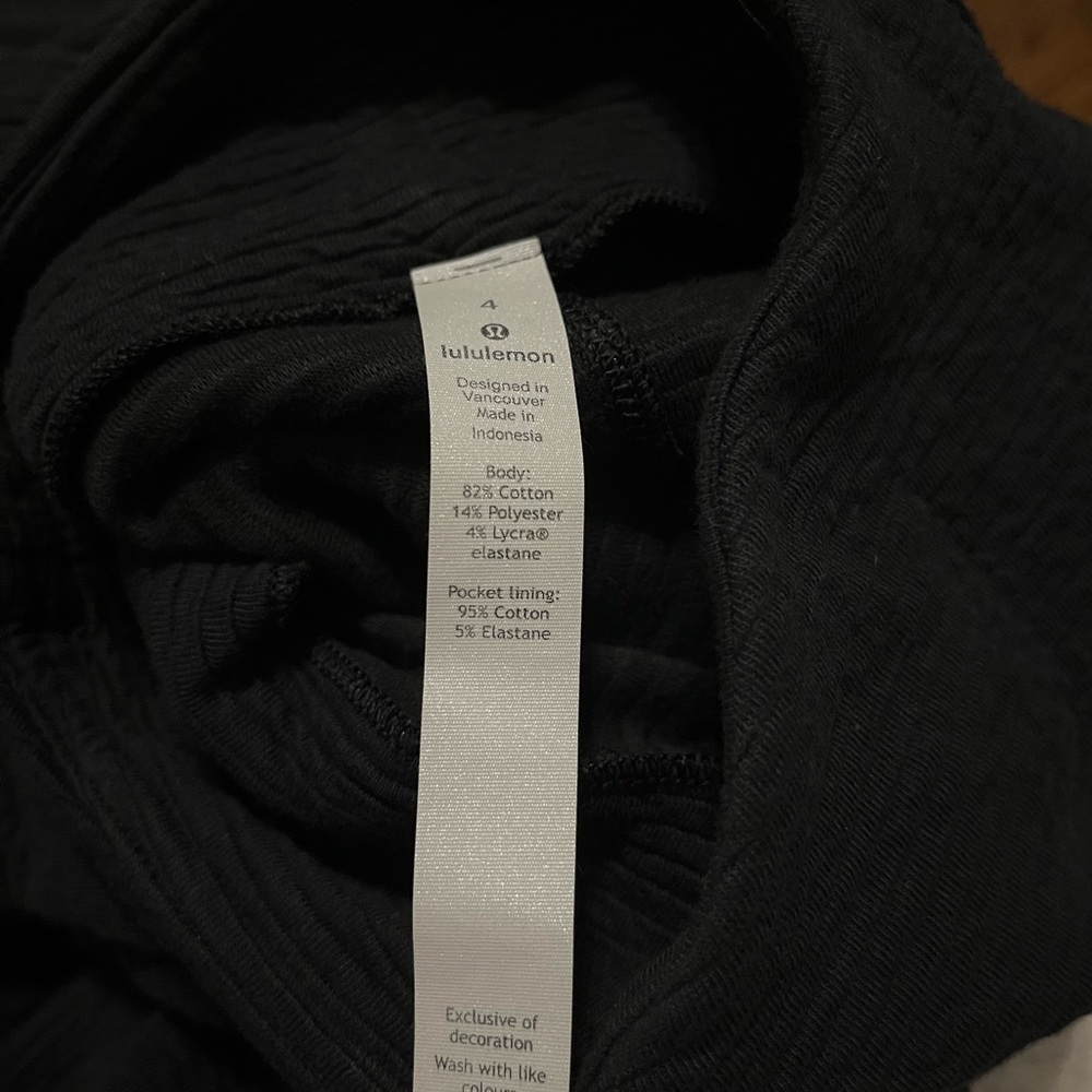 Lululemon Call for Cozy Black Ribbed Dress Size 4 - Picture 5 of 11